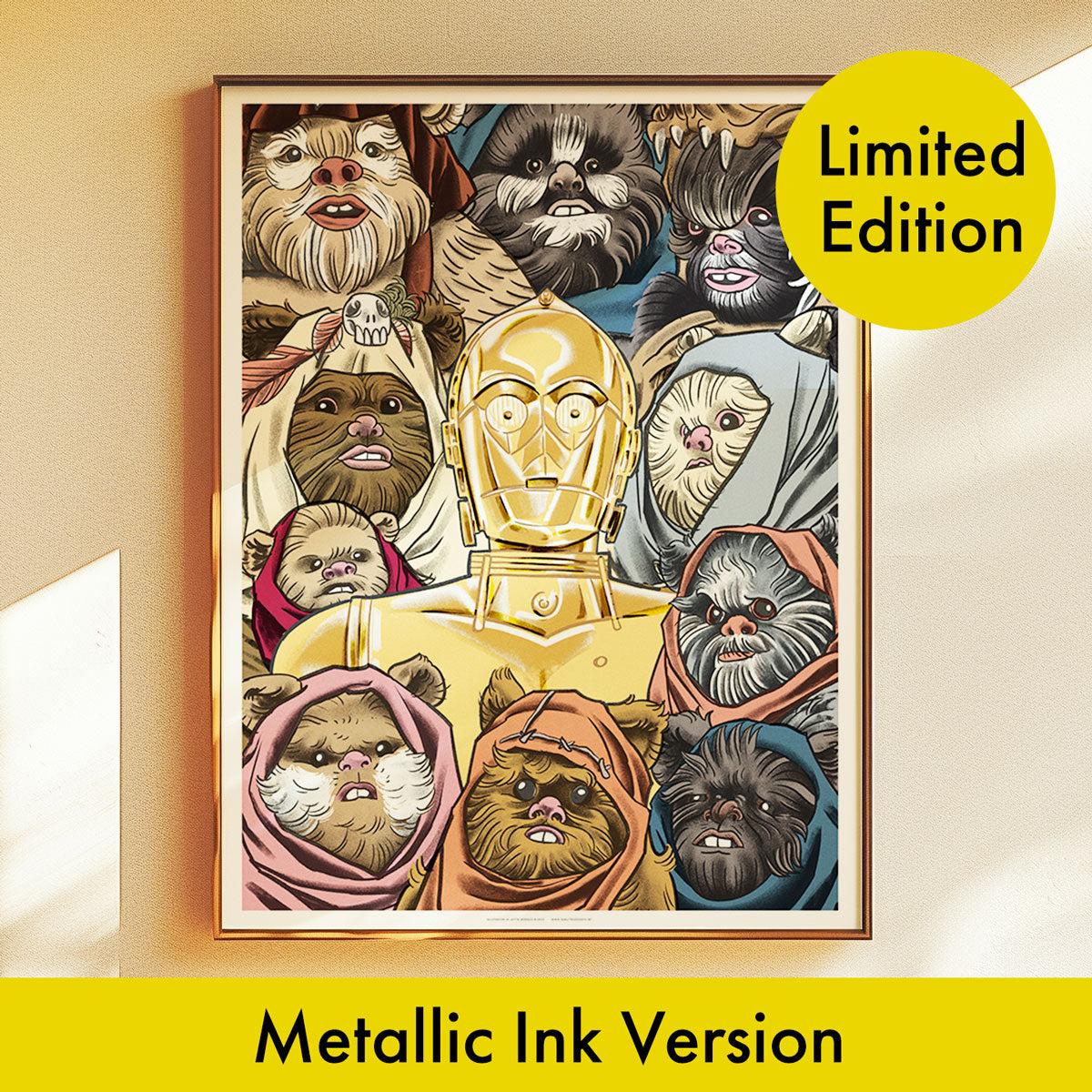 Return of the Jedi C3PO Ewok Limited Edition Print