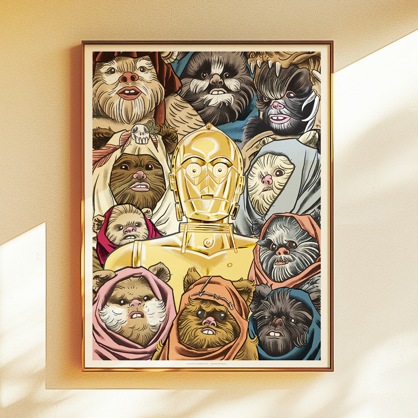 Return of the Jedi C3PO Ewok Print