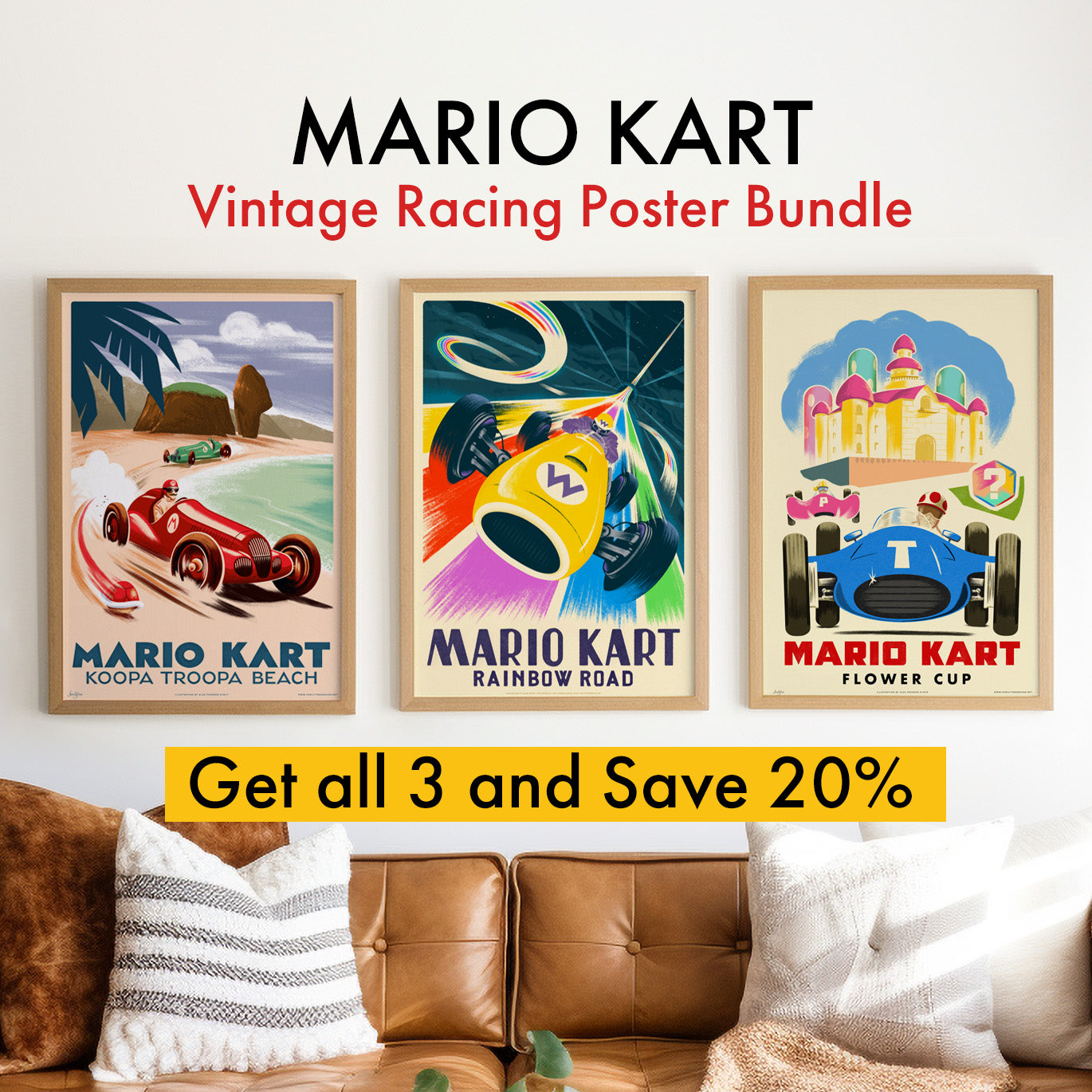 Mario Kart Grand Prix Print by Alex Pearson