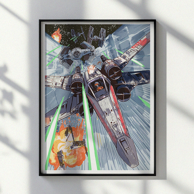 Death Star Battle Scene Print