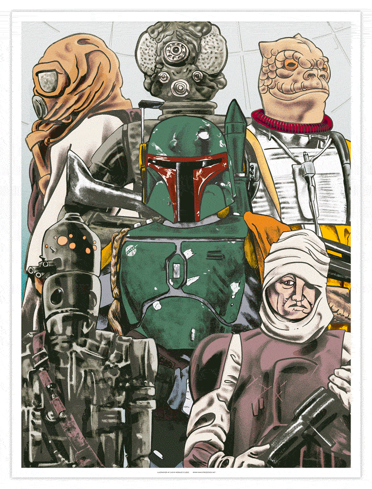 Star Wars Empire Strikes Back Boba Fett Print - Familytree