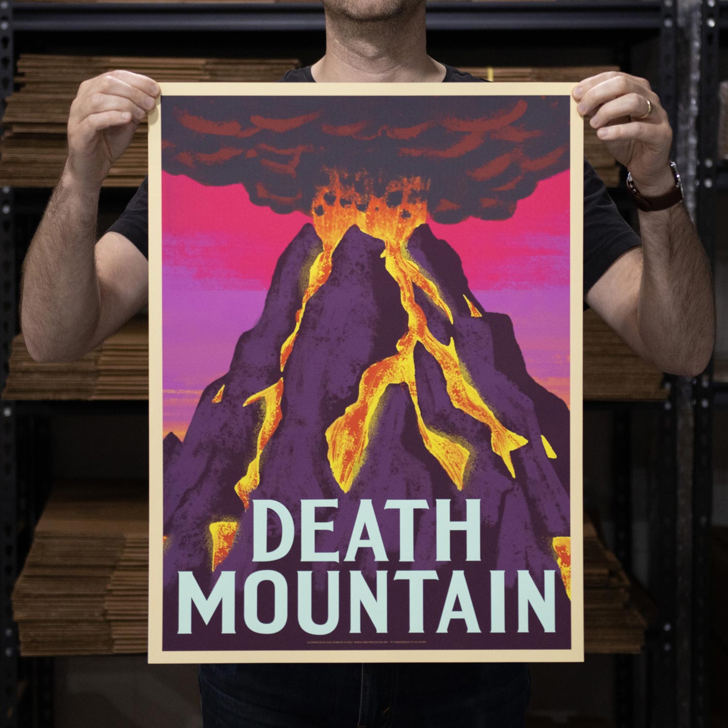 Death Mountain Blood Moon Print