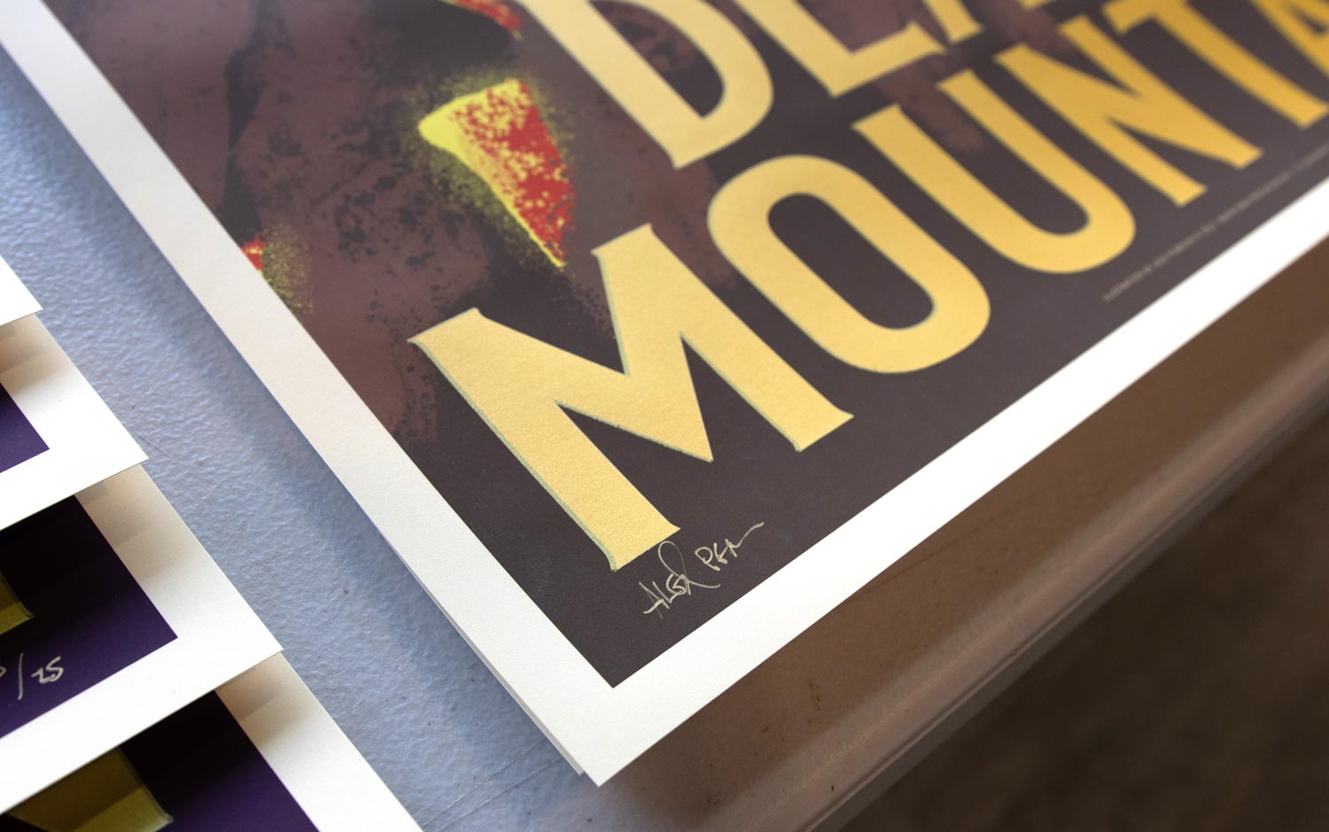 Death Mountain Print Limited Edition Gold