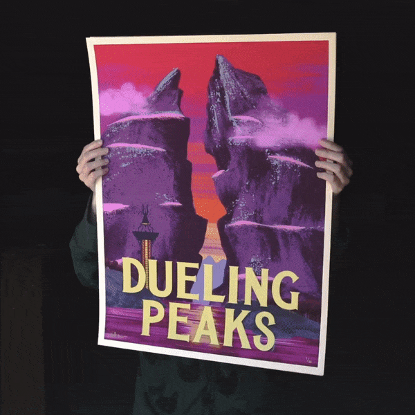 Dueling Peaks Blood Moon Print Limited Edition Gold