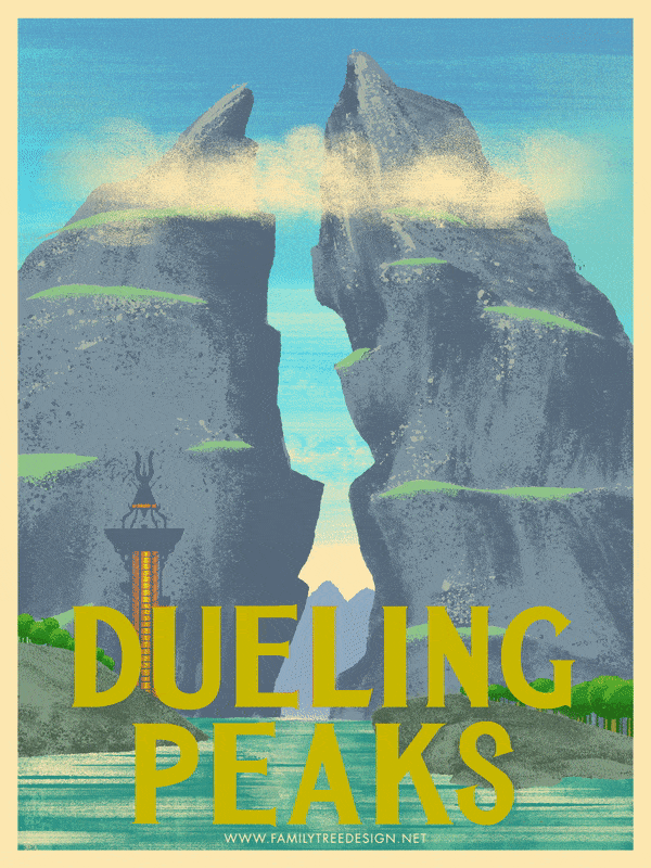 Dueling Peaks Print Limited Edition Gold