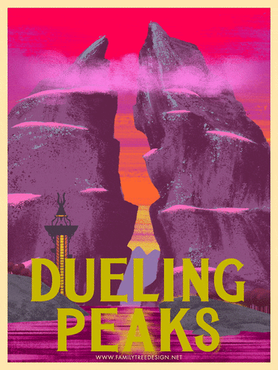Dueling Peaks Blood Moon Print Limited Edition Gold