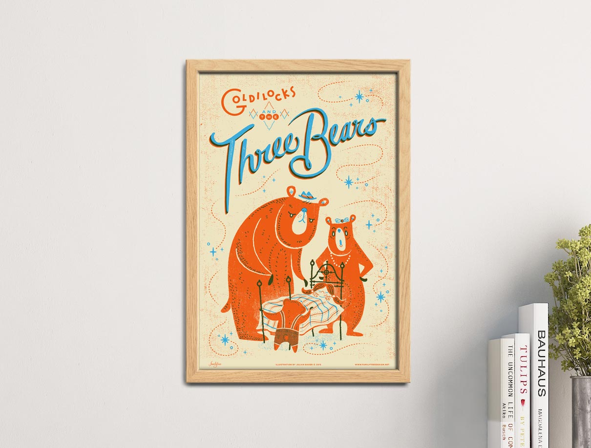 Fairy Tales Goldilocks and the Three Bears Print - Familytree