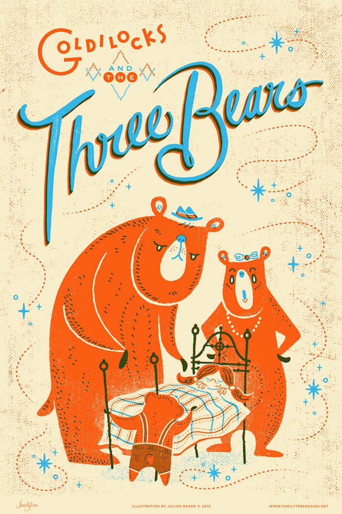 Fairy Tales Goldilocks and the Three Bears Print
