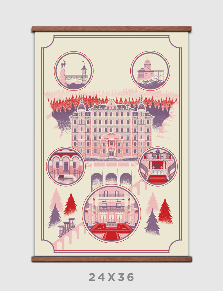 The Grand Budapest Hotel Print - Familytree