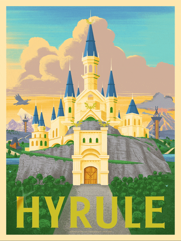 Hyrule Print Limited Edition Gold
