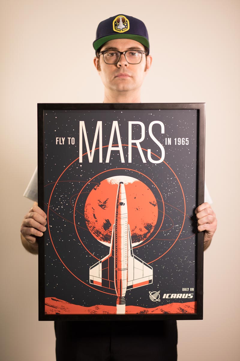 Icarus Mars Travel Poster