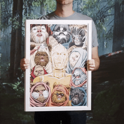 Return of the Jedi C3PO Ewok Limited Edition Print