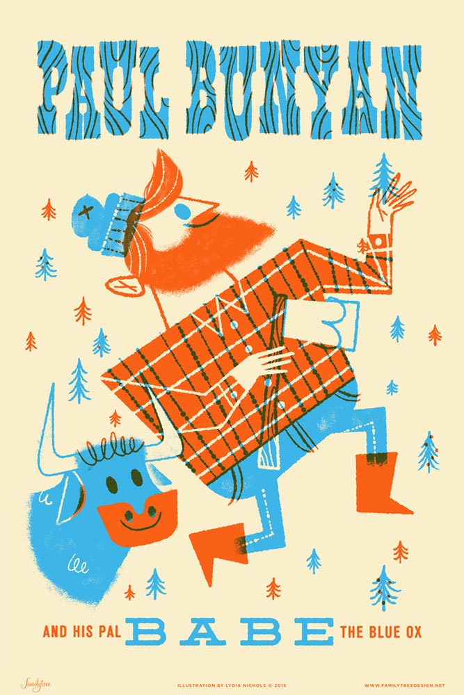 Fairy Tales Paul Bunyan Print