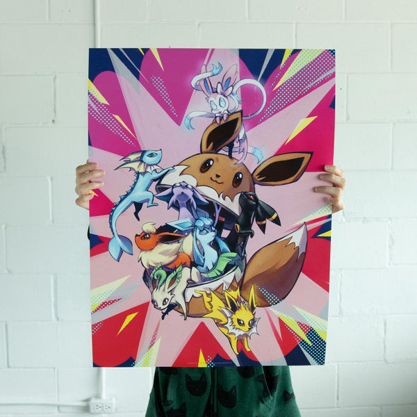 Eeveelutions Square Print – Ellesdoodlebox