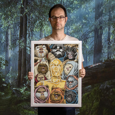 Return of the Jedi C3PO Ewok Print