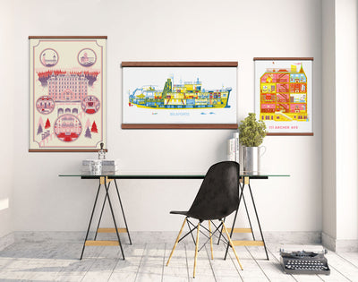 CONCEPCIONSTUDIOS Prints Wes Anderson #poster #interior #brick