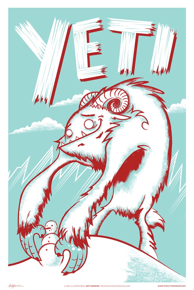 Monster Friends Yeti Print