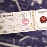 Icarus Mars Ticket & Enamel Pin