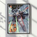 Death Star Battle Scene Print